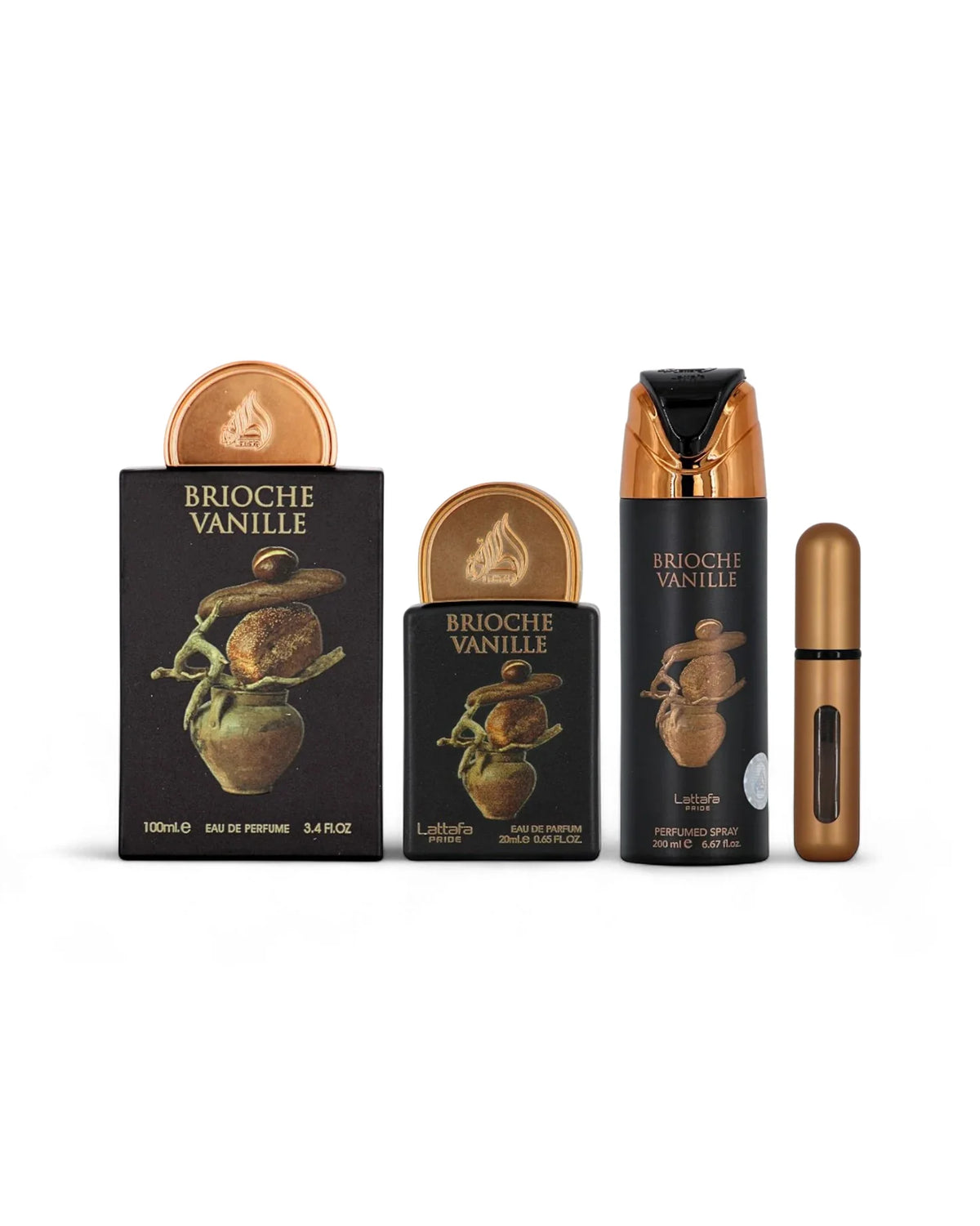 Lattafa Pride Brioche Vanille Giftset EDP 100ml + 20ml + Deodorant 200ml Unisex Fragnance